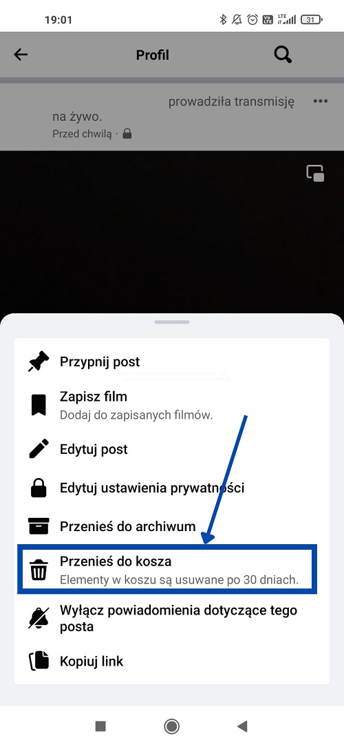 Jak usunąć relację z facebooka?