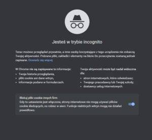 Jak włączyć tryb incognito